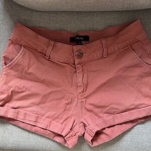 Active USA Women's Coral High Waist Shorts